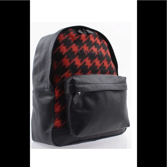 🛍SOLD🛍 NWT COACH Unisex Backpack 🎒 Houndstooth - Picture 2 of 12
